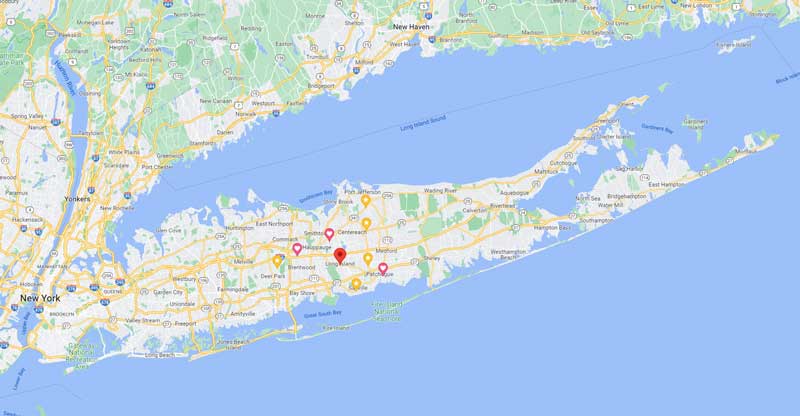 long island ny map